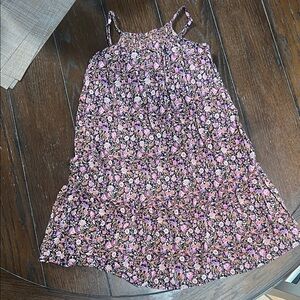 Floral Pink and Navy Sleeveless Dress Old Navy Large 10/12